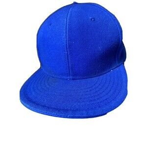 Pit Bull High Quality Flat Fitted Size 7-1/2 Blue Hat Cap Men's  Vibrant Color